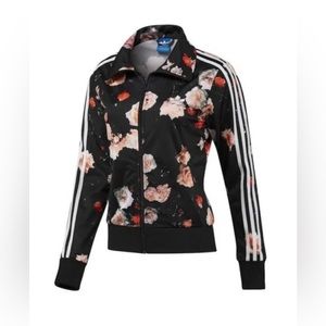 NWT Adidas Firebird track jacket with roses! Size Large/40.